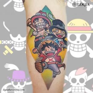 tatuaje-color-brazo-anime-logia-barcelona-gianluca-modesti 